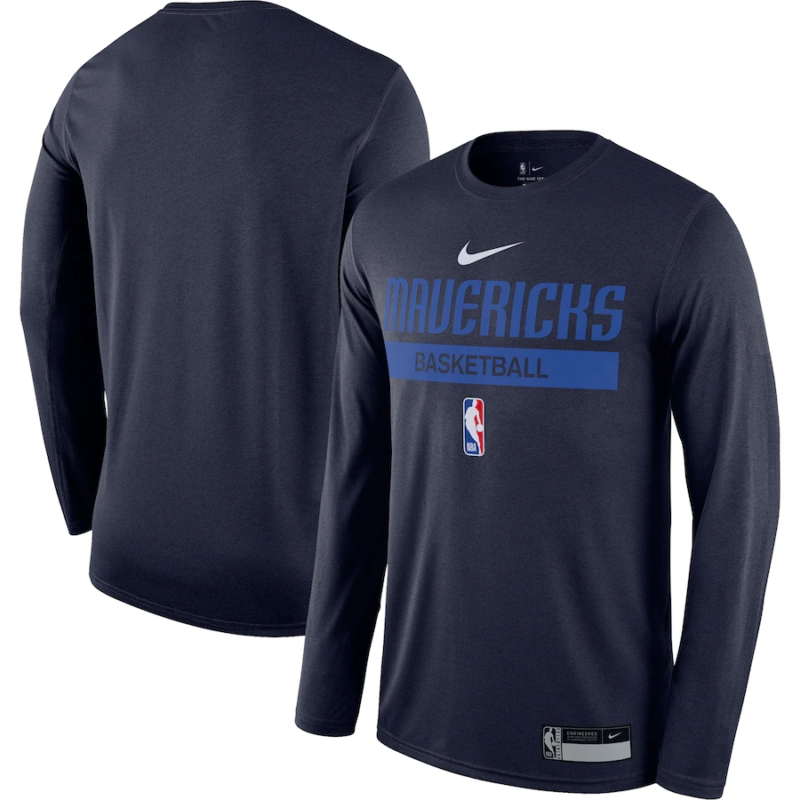 Men's Dallas Mavericks Navy 2022/23 Legend On-Court Practice Performance Long Sleeve T-Shirt Men's Dallas Mavericks Navy 2022/23 Legend On-Court Practice Performance Long Sleeve T-Shirt